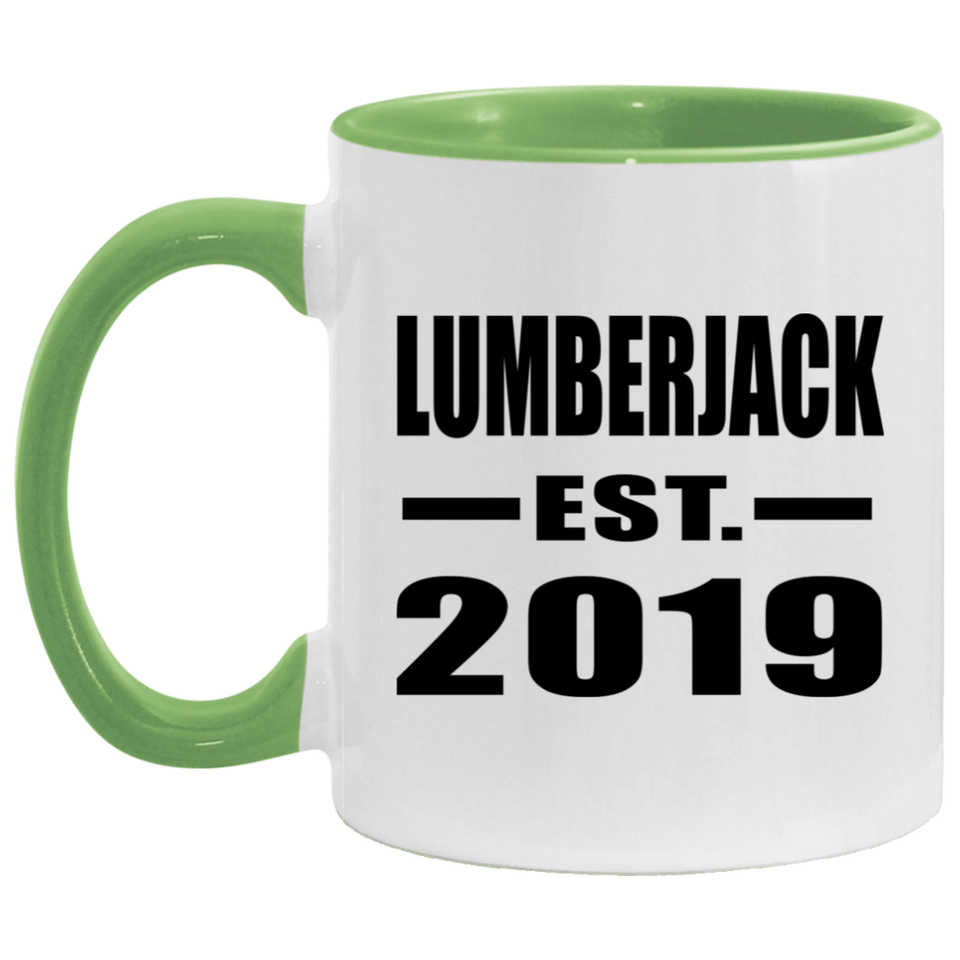 Lumberjack Established EST. 2019 - 11oz Accent Mug Green