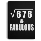 26th Birthday Square Root of 676 & Fabulous - Canvas Portrait