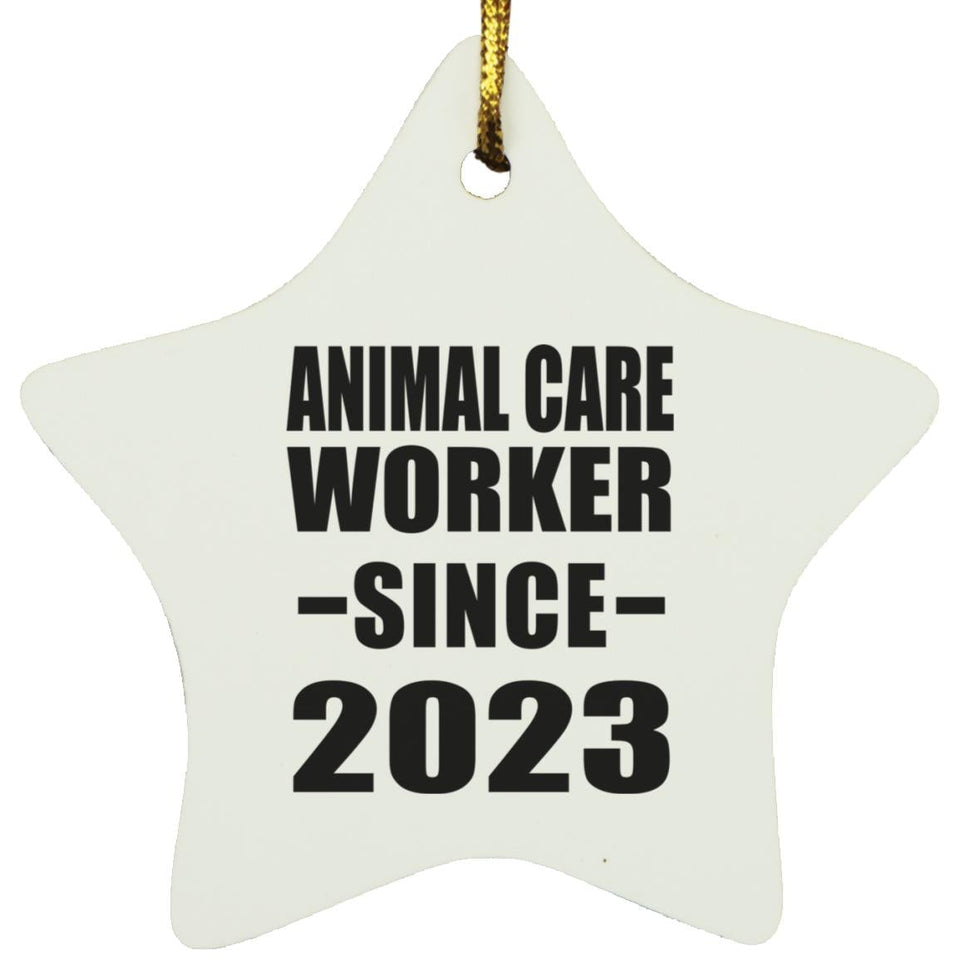 Animal Care Worker Since 2023 - Star Ornament