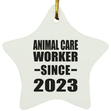 Animal Care Worker Since 2023 - Star Ornament
