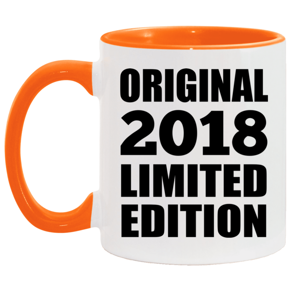 6th Birthday Original 2018 Limited Edition - 11oz Accent Mug Orange