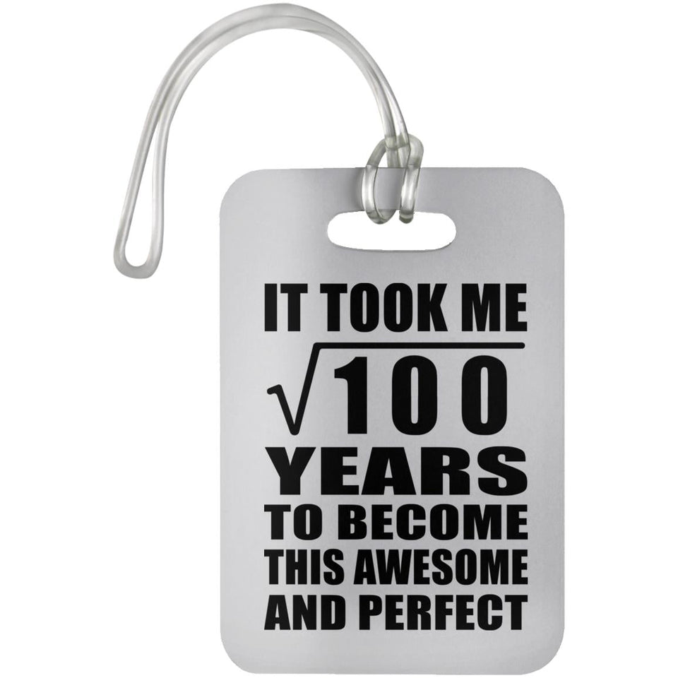 10th Birthday Took Square Root of 100 Years To Awesome - Luggage Bag Tag