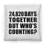 68th Anniversary 24,820 Days Together But Who's Counting - Throw Pillow