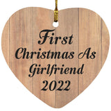 First Christmas As Girlfriend 2022 - Heart Ornament C