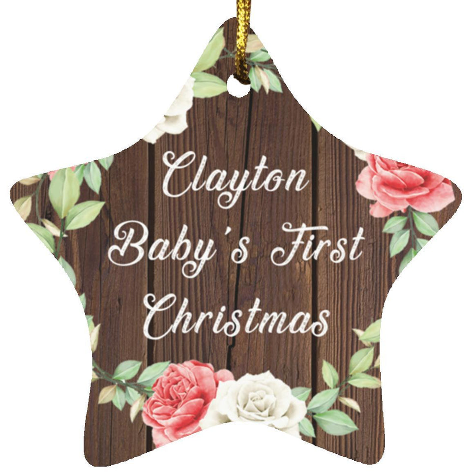 Clayton Baby's First Christmas - Star Ornament A
