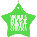 World's Best Forklift Operator - Star Ornament