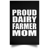 Proud Dairy Farmer Mom - Poster Portrait