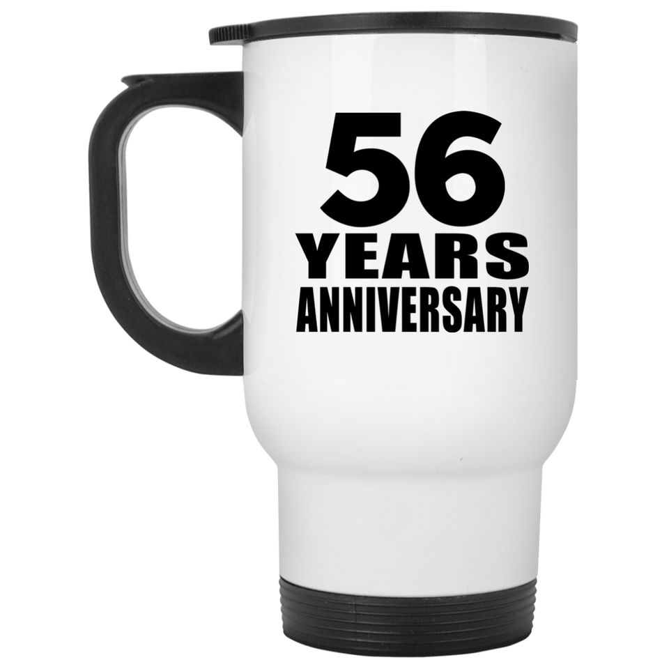 56th Anniversary 56 Years - White Travel Mug