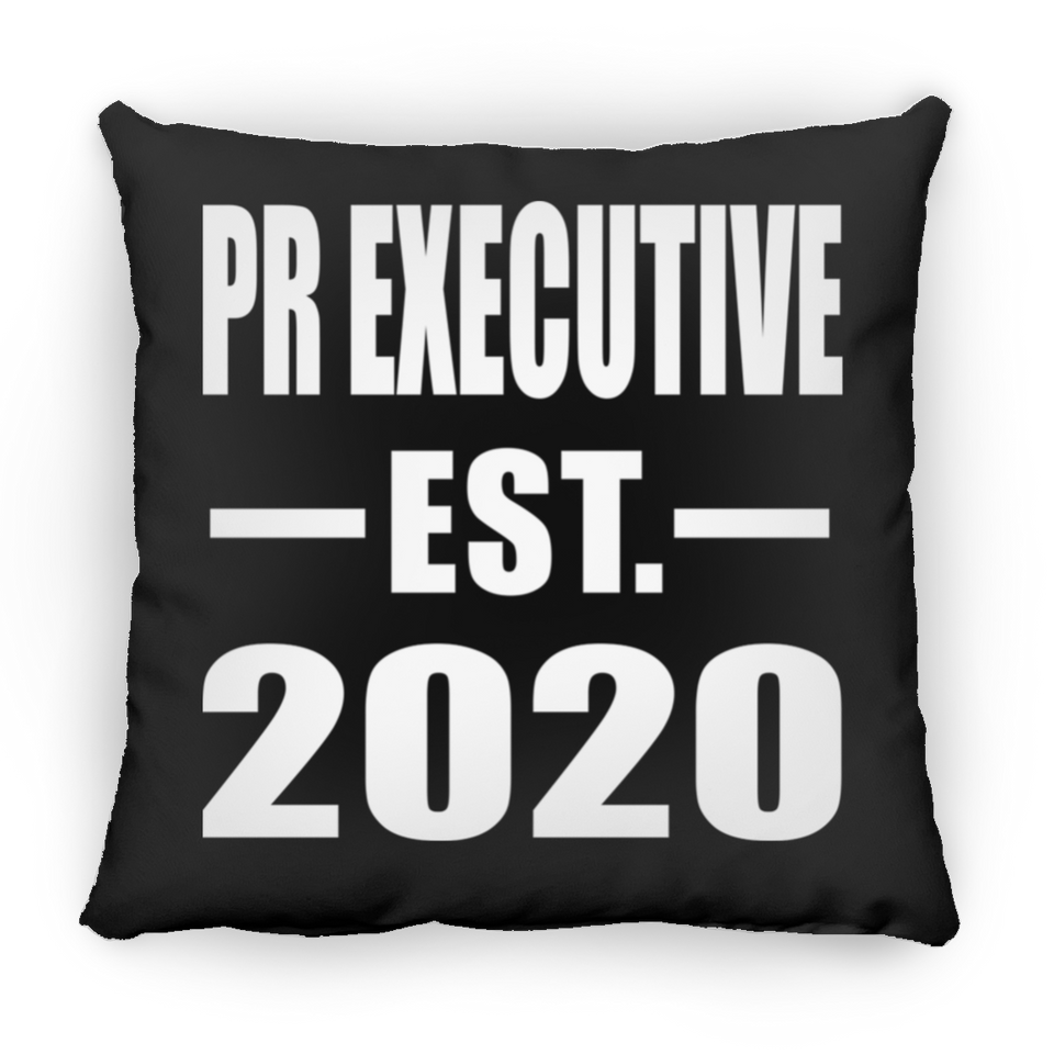 Pr Executive Established EST. 2020 - Throw Pillow Black