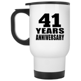 41st Anniversary 41 Years - White Travel Mug