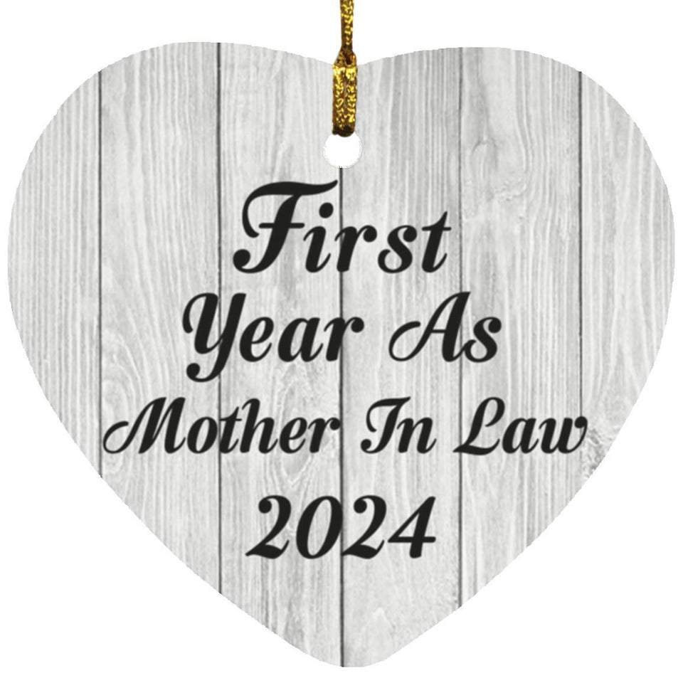 First Year As Mother In Law 2024 - Heart Ornament F