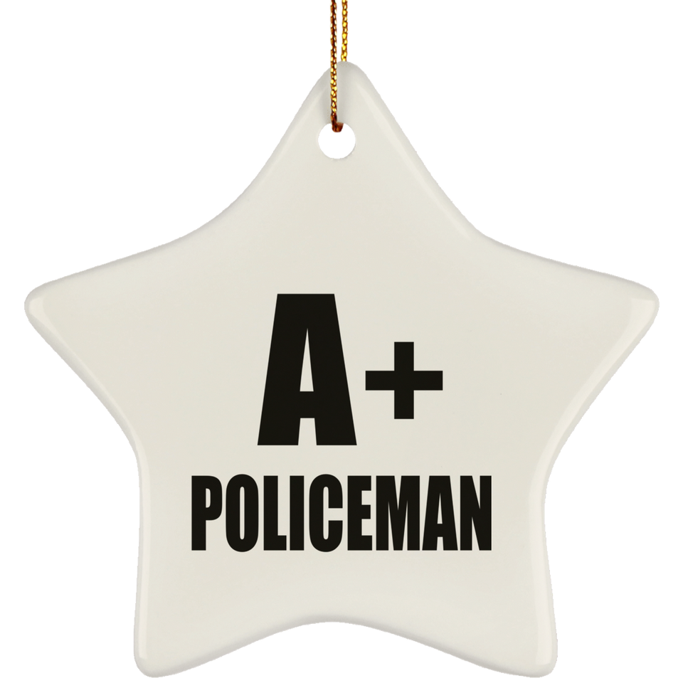 A+ Policeman - Star Ornament