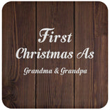 First Christmas As Grandma & Grandpa - Drink Coaster D