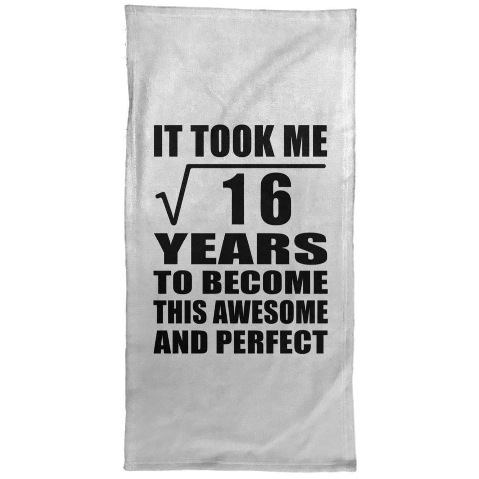 4th Birthday Took Square Root of 16 Years To Awesome - Hand Towel