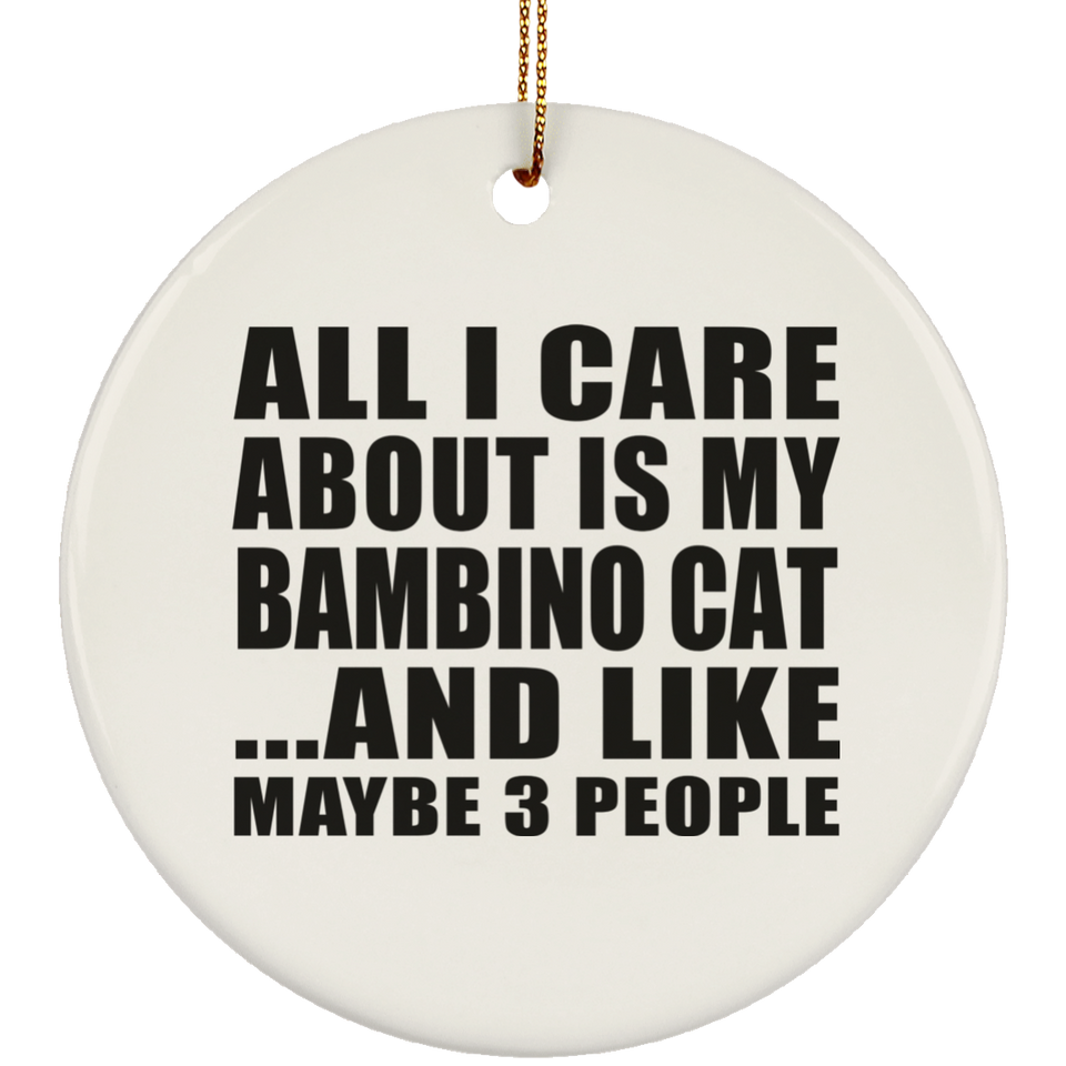 All I Care About Is My Bambino Cat - Circle Ornament