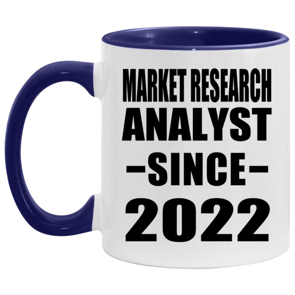 Market Research Analyst Since 2022 - 11oz Accent Mug Purple