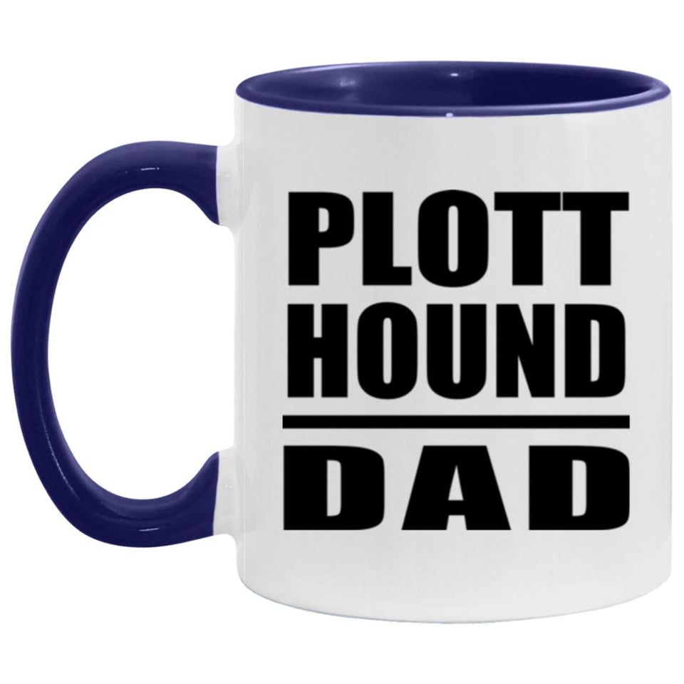 Plott Hound Dad - 11oz Accent Mug Purple