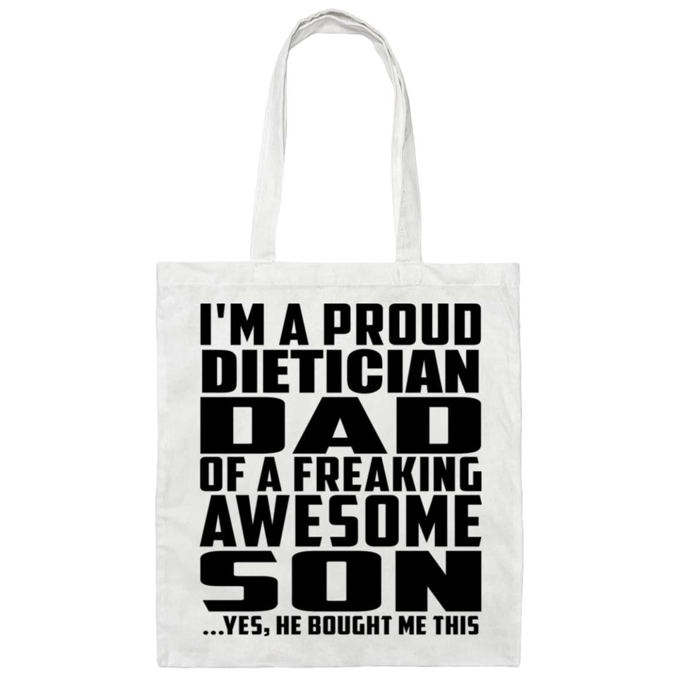 Proud Dietician Dad Of Awesome Son - Tote Bag White