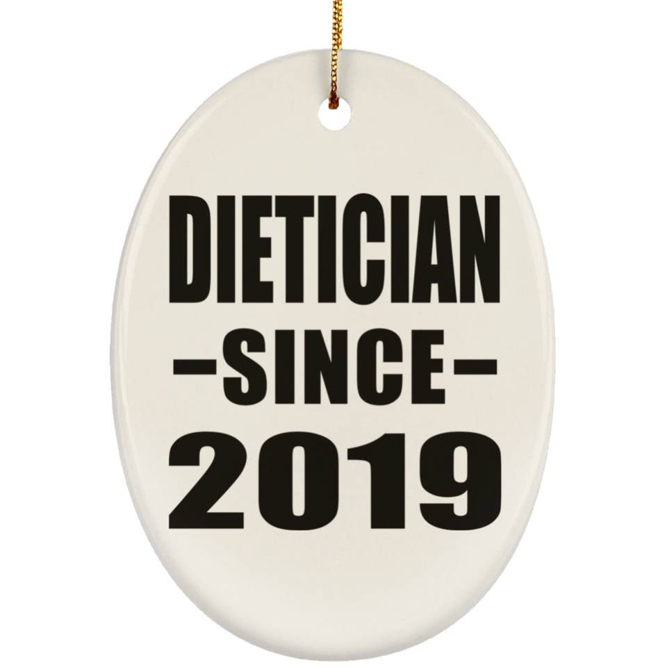 Dietician Since 2019 - Oval Ornament