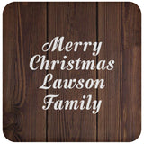 Merry Christmas Lawson Family - Drink Coaster D