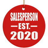 Salesperson Established EST. 2020 - Circle Ornament