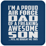 Proud Air Force Dad Of Awesome Son - Drink Coaster