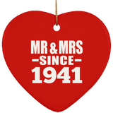 83rd Anniversary Mr & Mrs Since 1941 - Heart Ornament