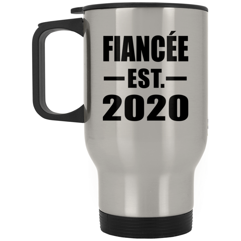 Fiancee Established EST. 2020 - Silver Travel Mug