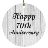 Happy 70th Anniversary - Circle Ornament F