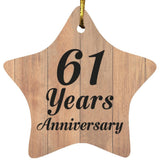 61st Anniversary 61 Years Anniversary - Star Ornament C