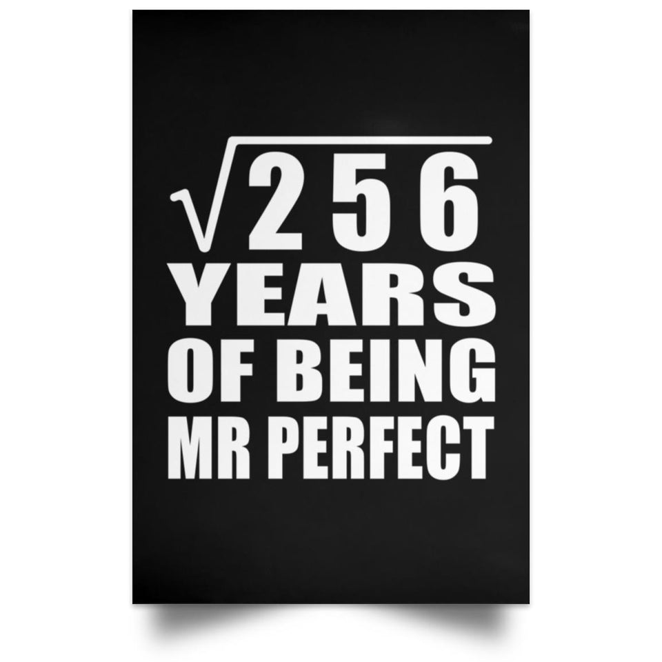 16th Anniversary Square Root of 256 Years of Mr Perfect - Poster Portrait
