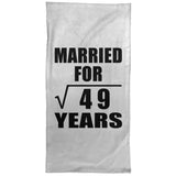 7th Anniversary Married For Square Root of 49 Years - Hand Towel