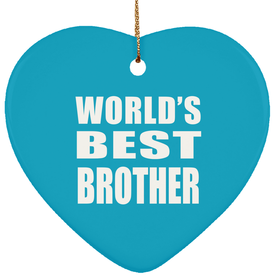 World's Best Brother - Heart Ornament