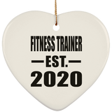 Fitness Trainer Established EST. 2020 - Heart Ornament
