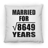 93rd Anniversary Married For Square Root of 8649 Years - Throw Pillow