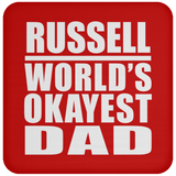 Russell World's Okayest Dad - Drink Coaster