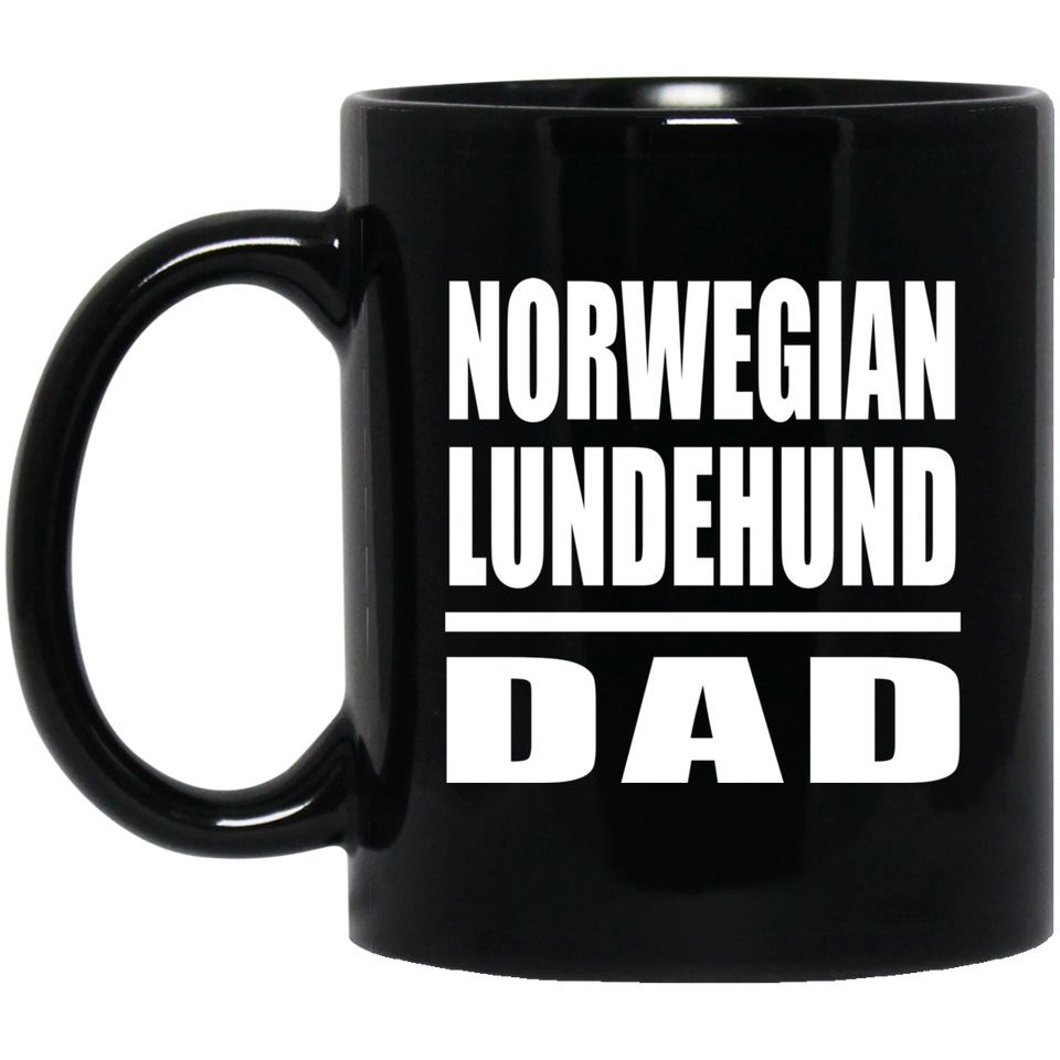 Norwegian Lundehund Dad - 11oz Coffee Mug Black