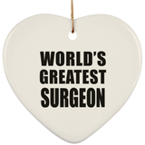 World's Greatest Surgeon - Heart Ornament