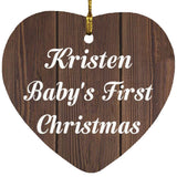 Kristen Baby's First Christmas - Heart Ornament D