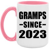 Gramps Since 2023 - 15oz Accent Mug Pink