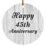 Happy 45th Anniversary - Circle Ornament F