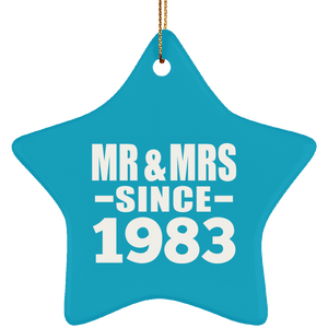 41st Anniversary Mr & Mrs Since 1983 - Star Ornament