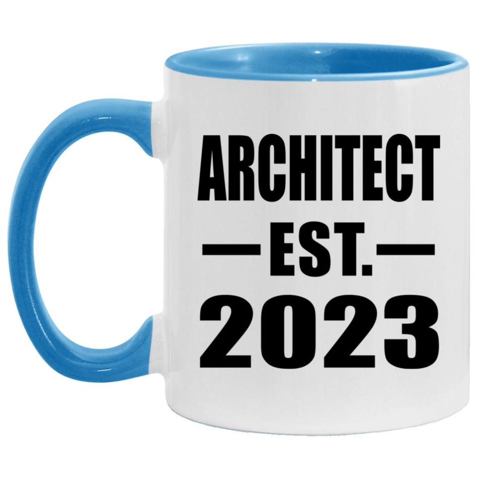Architect Established EST. 2023 - 11oz Accent Mug Blue