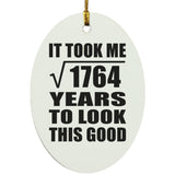 42nd Birthday Took Square Root of 1764 Years To Look Good - Oval Ornament