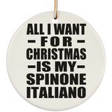 All I Want For Christmas Is My Spinone Italiano - Circle Ornament
