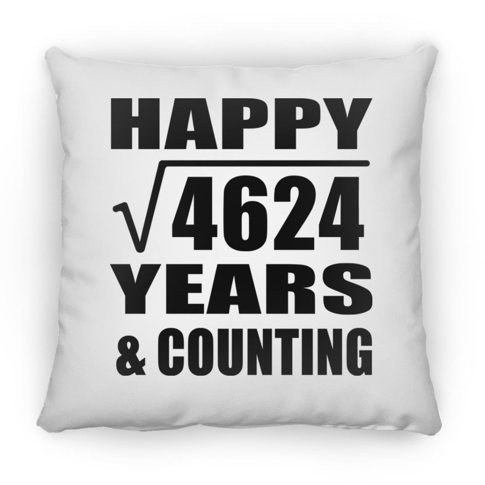 Happy 68th Anniversary Square Root of 4624 Years & Counting - Throw Pillow