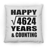 Happy 68th Anniversary Square Root of 4624 Years & Counting - Throw Pillow