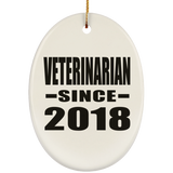 Veterinarian Since 2018 - Oval Ornament