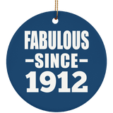 112th Birthday Fabulous Since 1912 - Circle Ornament