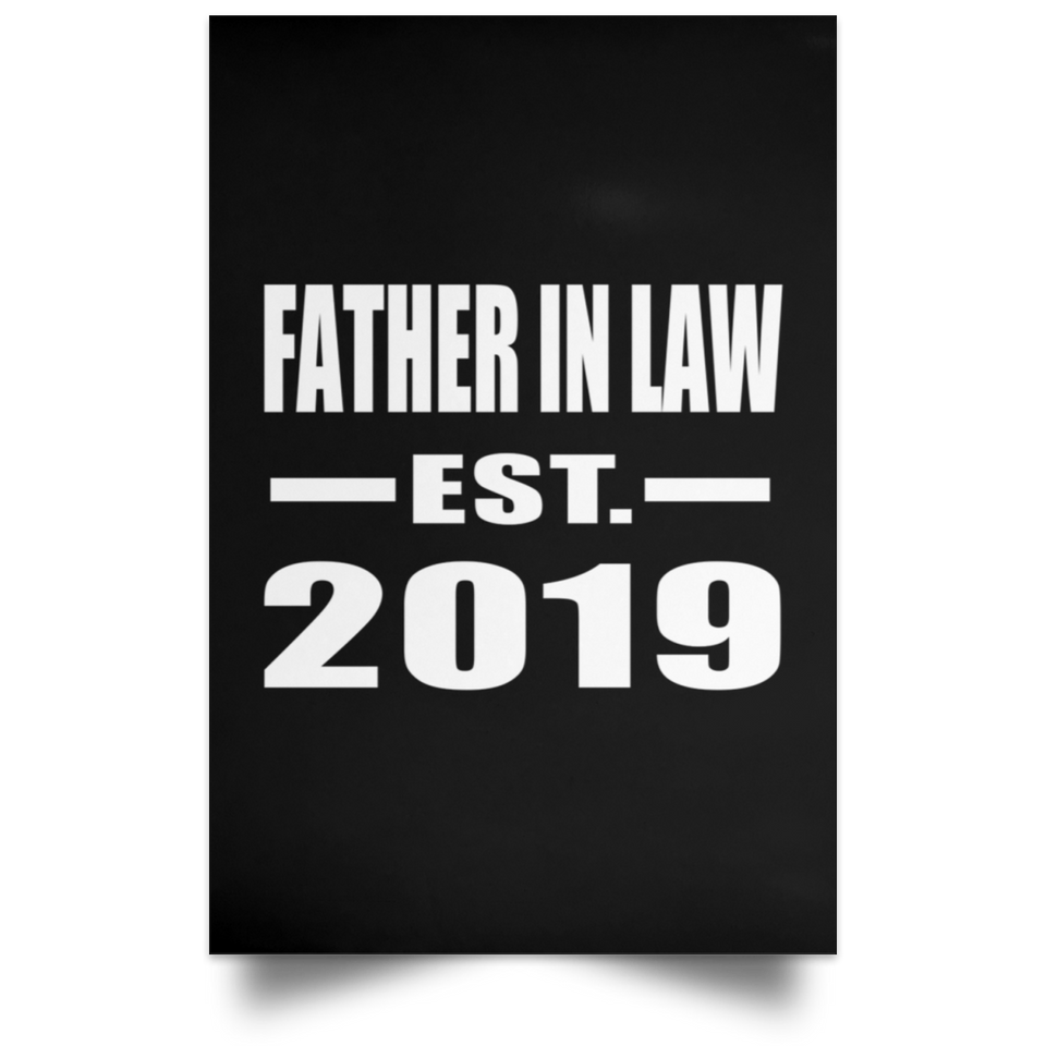 Father In Law Established EST. 2019 - Poster Portrait